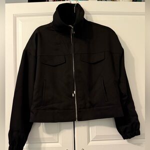 Nine West Black Bomber Jacket